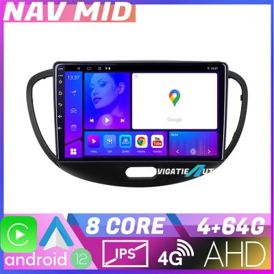 Navigatie Hyundai I10 2007 2013 EDOTEC-LITE Android Ecran 720P Octa Core 4+32 Carplay