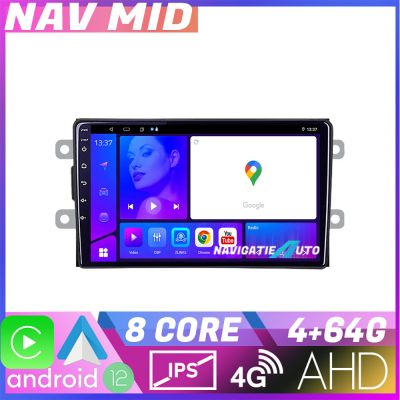 Navigatie Dacia dupa 2012 KIT Dacia EDOTEC-LITE Android Ecran 720P Octa Core 4+32 Carplay