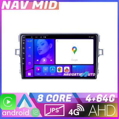 Navigatie Toyota Verso 2010 2016 KIT 133 EDOTEC-LITE Android Ecran 720P Octa Core 4+32 Carplay