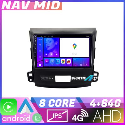 Navigatie Mitsubishi Outlander 2010 KIT 056 EDOTEC-LITE Android Ecran 720P Octa Core 4+32 Carplay v2