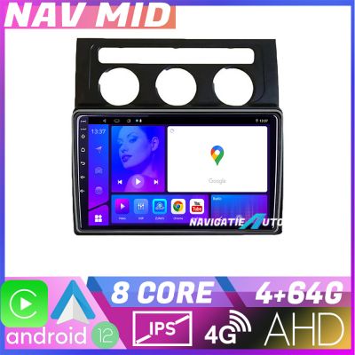Navigatie VW Touran 2003 2009 clima automata KIT touran2 EDOTEC-LITE Android Ecran 720P Octa Core 4+32 Carplay