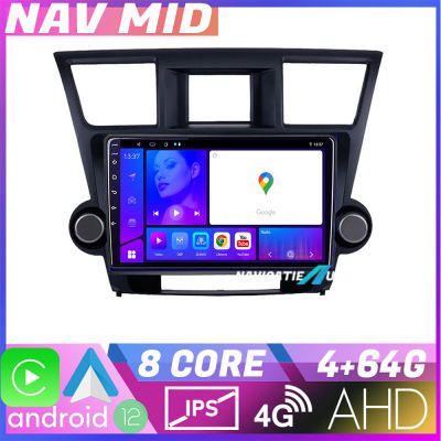 Navigatie Toyota Highlander 2007 2013 EDOTEC-LITE Android Ecran 720P Octa Core 4+32 Carplay
