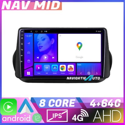 Navigatie Peugeot Bipper  Citroen Nemo  Fiat Qubo 2008 2017 EDOTEC-LITE Android radio gps internet Octa core 4+32 Carplay v1