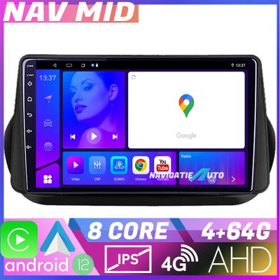 Navigatie Peugeot Bipper, Citroen Nemo, Fiat Qubo 2008-2017 Octa Core EDOTEC-LITE Android Ecran 720P Octa Core 4+32 Carplay  Android auto v1