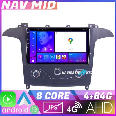 Navigatie Ford S-max 2006-2014 Octa Core EDOTEC-LITE Android Ecran 720P Octa Core 4+32 Carplay  Android auto
