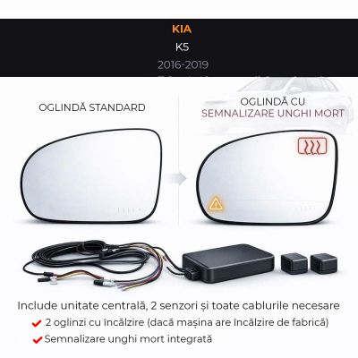 Oglinda dedicata Kia-3 2016-2019 K5 BSD Blue Mirror