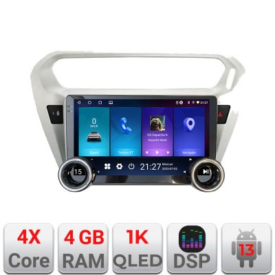 Navigatie Peugeot 301 Citroen Kit-Elisee Kit-301 Edotec  4+64 10.5 inch Incell 1K android Wifi 5Ghz gps internet S v1