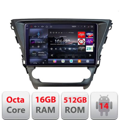 Navigatie Toyota Avensis 2015-2019 Android radio gps internet 8 core QLED 2K 16+512GB 360 Edotec