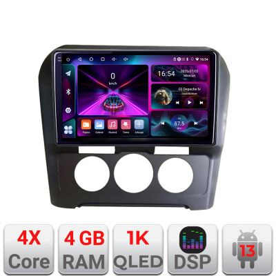 Navigatie Citroen C4 cu clima manuala 2015-2018 A-C4-AC  4+64 InCell Display 1K Android Waze USB Navigatie Internet Youtube Radio