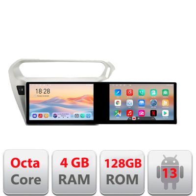 Navigatie Peugeot 301 Citroen Kit-Elisee Kit-301 Edotec 2 ecrane  8 core 4+128 21.6 inch Incell android Wifi 5Ghz gps internet S v1