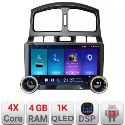 Navigatie Hyundai Santa Fe 2000-2006 Edotec  4+64 10.5 inch Incell 1K android Wifi 5Ghz gps internet  C