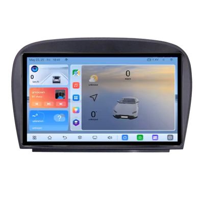 Navigatie Mercedes SL W230 2004-2011 C-W230 Android 8 Core 2.2 Ghz 8+128 Qled 1K ADAS 4G LTE GPS 360 KIT-w230+EDT-E409V3