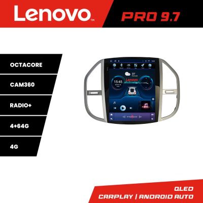Navigatie Mercedes Vito 2016- tip tesla radio gps internet 8 Core 4+64 360 4G carplay android auto  kit-tesla-068+PRO-9.7-4+64