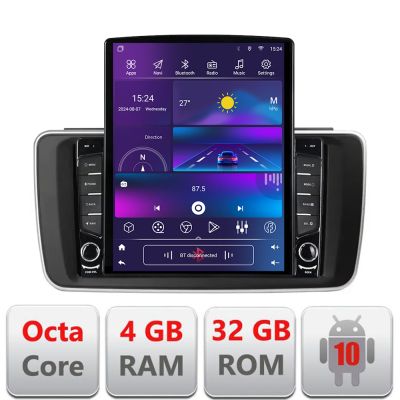Navigatie Nissan Leaf 2018-2024 dedicata Ouad core 4+32 ecran vertical 9.7" DSP 360 FHD AHD Android radio gps internet  kit-leaf+EDT-E709