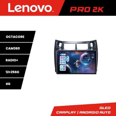 Navigatie Toyota Yaris 2008-2011 Lenovo Kit-YARIS08 8 core QLED 2K 12+256 360 Android Waze USB Navigatie Internet Youtube Radio Lenovo