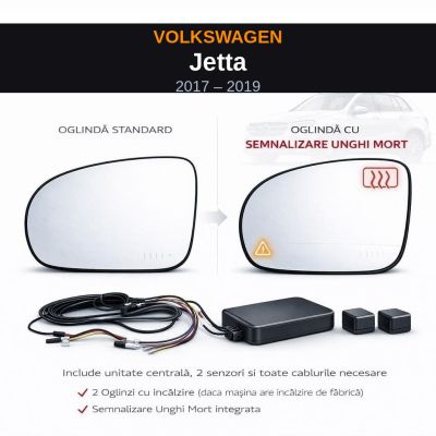 Senzor unghi mort Volkswagen Jetta 2017-2019 — oglindă dedicată