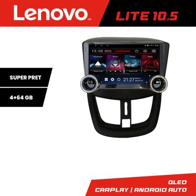 Navigatie Peugeot 207 Kit-PE01 Lenovo  8 core 4+64 10.5 inch Incell 1K android Wifi 5Ghz gps internet