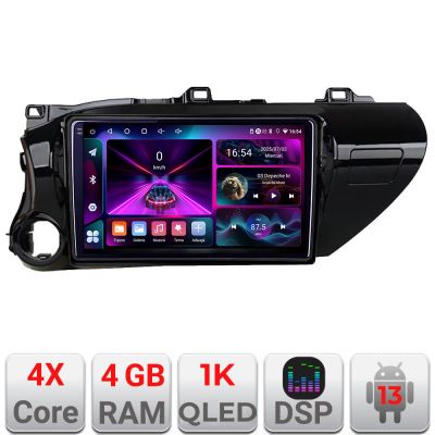Navigatie Toyota Hilux 2016- A-TY59  4+64 InCell Display 1K Android Waze USB Navigatie Internet Youtube Radio