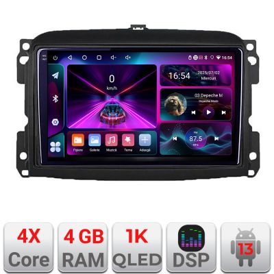 Navigatie Fiat 500L 2012-2017 A-500L  4+64 InCell Display 1K Android Waze USB Navigatie Internet Youtube Radio