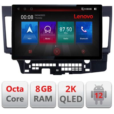 Navigatie Mitsubishi Lancer N-037 ecran 13" 2K 8+128 Android Waze USB Navigatie 4G 360 Toslink Youtube Radio KI