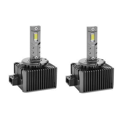 Set de 2 Becuri Faruri Conversie Hid-Led, Steelmate LED D1S Led, Plug & Play, 6000k, Miez Cupru, Radiator Aluminiu Silentios, Calitate Premium