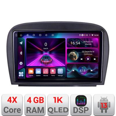 Navigatie Mercedes SL W230 2004-2011 A-W230  4+64 InCell Display 1K Android Waze USB Navigatie Internet Youtube Radio