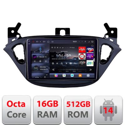 Navigatie Opel Corsa 2013-2016 Edotec Kit-corsa 8 core QLED 2K 16+512GB 360 Android Waze USB Navigatie Internet Youtube Radio