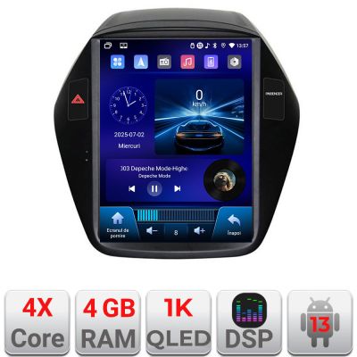 Navigatie Hyundai IX35 2010-2015 tip tesla radio gps internet 4 Core carplay android auto 4+64 Incell Display kit-tesla-361+EDT-E220-RK