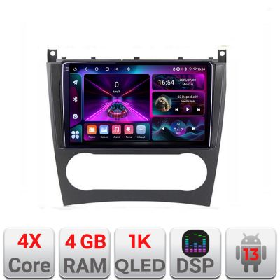 Navigatie Mercedes Clasa C W203 facelift A-093 cu Android Radio Bluetooth Internet  4+64 InCell Display 1KGB