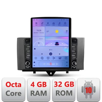 Navigatie Smart For Two 2010-2015 G-Smart10 ecran tip TESLA 9.7" cu Android Radio Bluetooth Internet GPS WIFI 4+32GB D