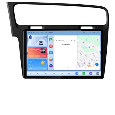 Navigatie dedicata VW Golf 7 N-491 Edonav ecran 13" 1K 4+64 Android Waze USB Navigatie 4G 360 Toslink Youtube Radio KIT-491 si ED