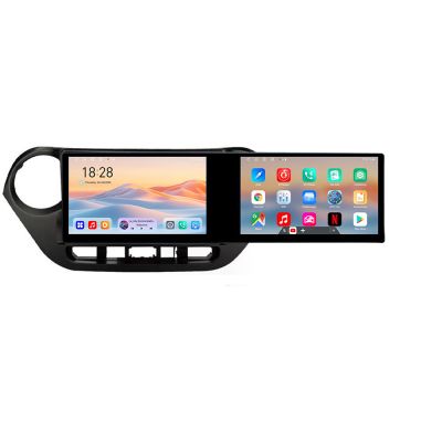 Navigatie Hyundai I10 2013-2019 Kit-HY38 Edotec 2 ecrane  8 core 4+128 21.6 inch Incell android Wifi 5Ghz gps internet