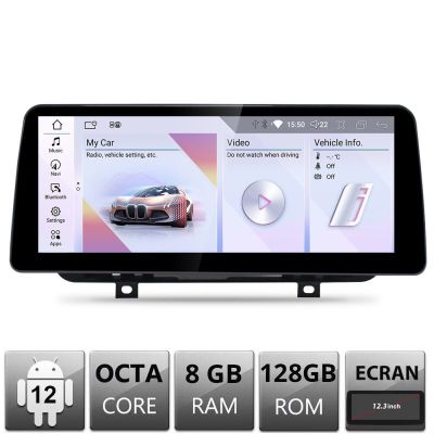 Navigatie BMW Seria 2 F22 F45 2012-2015 EVO Android ecran 12.3" 8+128 4G BT