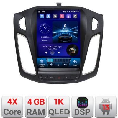 Navigatie Ford Focus 3 tip tesla radio gps internet 4 Core carplay android auto 4+64 Incell Display kit-tesla-150+EDT-E220