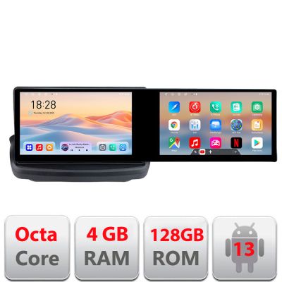 Navigatie Hyundai Genesis Edotec 2 ecrane  8 core 4+128 21.6 inch Incell android Wifi 5Ghz gps internet  Kit-GENESYS