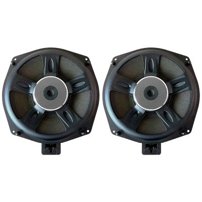 Set 2 subwoofere dedicate BMW cu 2 difuzoare 8” și cabluri plug & play ﻿75 W RMS/150 W MAX, Phoenix Gold