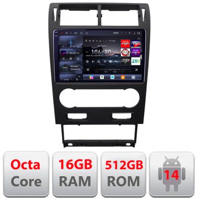 Navigatie Ford Mondeo 2004-2007 Qled 2K Octa Core 16+512GB LTE 4G DSP Wifi 5Ghz android auto carplay radio gps internet kit-mondeo2004-v2+EDT-E809-2K