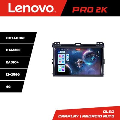 Navigatie Toyota Prado 2007- Lenovo Kit-456 8 core QLED 2K 12+256 360 Android Waze USB Navigatie Internet Youtube Radio v1