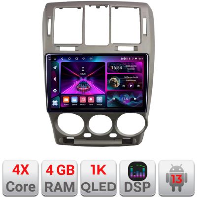 Navigatie Hyundai Getz 2002-2010 Android radio gps internet 4+64 InCell Display 1K kit-getz+EDT-E209-RK