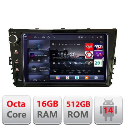 Navigatie VW masini dupa 2018 Android radio gps internet 8 core QLED 2K 16+512GB 360 Edotec