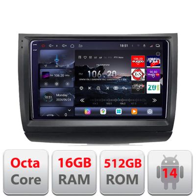 Navigatie Toyota Prius 2002-2010 Edotec Kit-PRIUS 8 core QLED 2K 16+512GB 360 Android Waze USB Navigatie Internet Youtube Radio