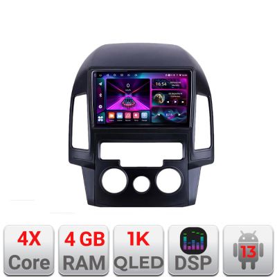 Navigatie Hyundai I30 2009-2012 clima manuala A-I30AC  4+64 InCell Display 1K Android Waze USB Navigatie Internet Youtube Radio