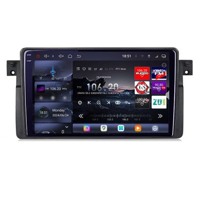 Navigatie BMW Seria 3 E46  1998-2005 Edotec Kit-052 8 core QLED 2K 16+512GB 360 Android Waze USB Navigatie Internet Youtube Radio