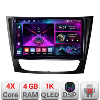 Navigatie Mercedes W211 W219 A-090  4+64 InCell Display 1K Android Waze USB Navigatie Internet Youtube Radio