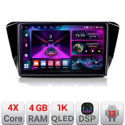Navigatie Skoda Superb 3 2015-2017 A-932  4+64 InCell Display 1K Android Waze USB Navigatie Internet Youtube Radio