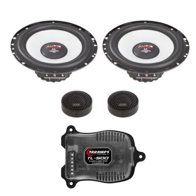 Pachet 2 Difuzoare Audio System MX 165 EVO pentru usile din fata + Amplificator Taramps si accesorii