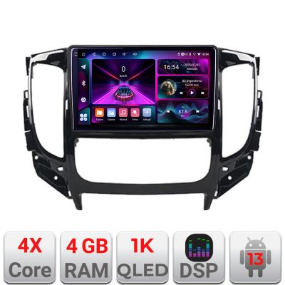 Navigatie Mitsubishi L200 2014-2020 A-1094 4+64 InCell Display 1K Android Waze USBNavigatie Internet Youtube Radio V1