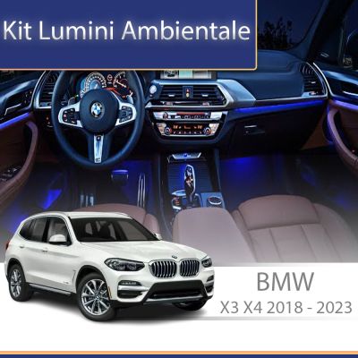 Lumini Ambientale NIGHTVIBE  BMW X3/X4 (G01/G08) 2018-2022 dedicat set complet control telefon sau sistem original
