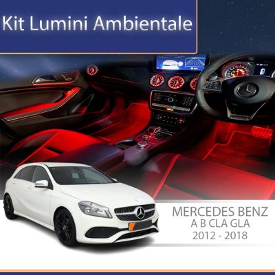 Lumini Ambientale NIGHTVIBE ventilatoare fata Mercedes Clasa A B GLA CLA W176 control pe sistemul original sau telefon