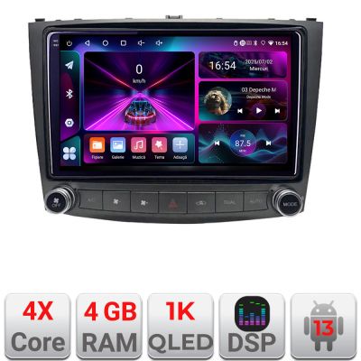 Navigatie Lexus IS 2005-2011 A- IS  4+64 InCell Display 1K Android Waze USB Navigatie Internet Youtube Radio